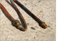 空調銅配管(皮無・ナット有)